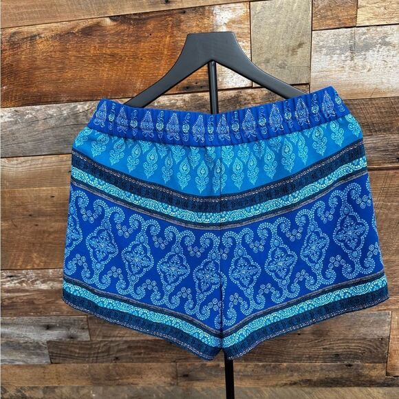 LOFT Blue Athletic Shorts Quick-Dry Geometric Patterns - Picture 6 of 11